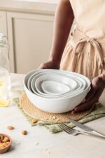 Porcelain Serving Bowls set for Entertaining, 3-11-20-32-50 Ounce, Scratch Resis... - Image 4