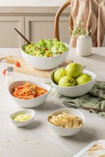 Porcelain Serving Bowls set for Entertaining, 3-11-20-32-50 Ounce, Scratch Resis... - Image 5