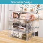 Vtopmart 2 Pack Large Stackable Storage Drawers,Easily Assemble Clear Acrylic Ba... - Image 3