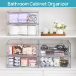 Vtopmart 2 Pack Large Stackable Storage Drawers,Easily Assemble Clear Acrylic Ba... - Image 4