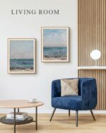 VIYYIEA Framed Coastal Wall Art Set of 2, Impressionist Beach Seascape Canvas Pr... - Image 4