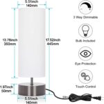 Touch Table Lamp, 3-Way Dimmable Modern Minimalist Accent Bedside Lamp with Cyli... - Image 3