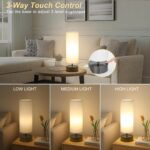 Touch Table Lamp, 3-Way Dimmable Modern Minimalist Accent Bedside Lamp with Cyli... - Image 4