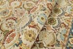Handmade 100% Wool Area Rug 3X5– Classic Ivory/Blue Persian Floral Pattern, Thic... - Image 4