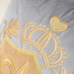 Aeckself Luxury Embroidery Velvet Pillow Cover 20x20 Inch, European Crown Shield... - Image 7