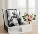 Framed Black and White Bathroom Canvas Wall Art, Bath Towel Woman with Wine Pain... - Image 10