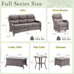 Luxury High Back Outdoor Furniture with 6-inch Extra Thick Cushions, Patio Furni... - Image 3