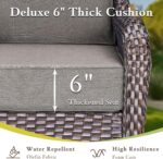 Luxury High Back Outdoor Furniture with 6-inch Extra Thick Cushions, Patio Furni... - Image 4