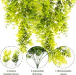 RAINFLOW 1PCS Artificial Hanging Plants - Waterpoof Fake Plants Outdoor, Faux Gr... - Image 4