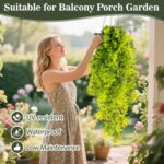 RAINFLOW 1PCS Artificial Hanging Plants - Waterpoof Fake Plants Outdoor, Faux Gr... - Image 5