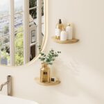 QsQueen Solid Wood Half Round Floating Wall Shelves | Elegant Floating Shelves, ... - Image 3