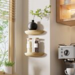 QsQueen Solid Wood Half Round Floating Wall Shelves | Elegant Floating Shelves, ... - Image 5