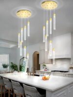 ykolupty 8-Light Led Chandelier, Gold Crystal Modern Led Chandelier for Dining R... - Image 4