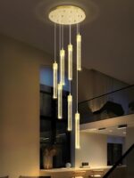 ykolupty 8-Light Led Chandelier, Gold Crystal Modern Led Chandelier for Dining R... - Image 7