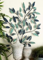 Deco 79 Metal Leaf Home Wall Decor Wall Sculpture with Black Stems, Wall Art 31"... - Image 4
