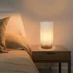 Small Bedside Night Table Lamp for Bedroom, Minimalist Nightstand Lamp with Roun... - Image 3