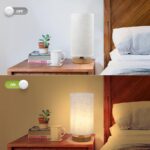 Small Bedside Night Table Lamp for Bedroom, Minimalist Nightstand Lamp with Roun... - Image 5