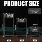 6 Pcs Crystal Tea Light Candle Holders Glass Votive Candle Stands Square Candles... - Image 3