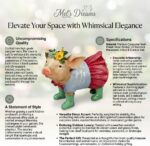 Mel's Dreams Artisan Resin Piglet Statue - Whimsical Garden Décor in Rain Boots ... - Image 4