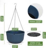 Dexceder 11.2 Inch Self Watering Hanging Planters Indoor Outdoor, Thickened Hang... - Image 4
