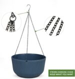 Dexceder 11.2 Inch Self Watering Hanging Planters Indoor Outdoor, Thickened Hang... - Image 5