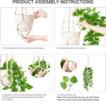 Mkono Fake Hanging Plant with Pot, Artificial Plants for Home Decor Indoor Macra... - Image 4