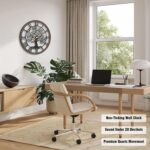 Micasso Rustic Large Wall Clock: 27Inch Farmhouse Tree of Life Metal with Wood F... - Image 4