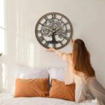 Micasso Rustic Large Wall Clock: 27Inch Farmhouse Tree of Life Metal with Wood F... - Image 6