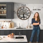 Micasso Rustic Large Wall Clock: 27Inch Farmhouse Tree of Life Metal with Wood F... - Image 8