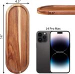 Set of 2 Plates Bathroom Vanity Wood Trays for Home Decor - for Counter Wood Sma... - Image 3