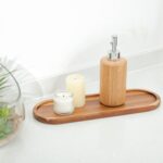 Set of 2 Plates Bathroom Vanity Wood Trays for Home Decor - for Counter Wood Sma... - Image 4