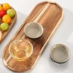 Set of 2 Plates Bathroom Vanity Wood Trays for Home Decor - for Counter Wood Sma... - Image 5