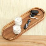 Set of 2 Plates Bathroom Vanity Wood Trays for Home Decor - for Counter Wood Sma... - Image 6