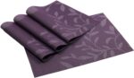 SHACOS Woven Vinyl Placemats Set of 4 Purple Leaf Pattern Place Mats Wipe Clean ... - Image 4