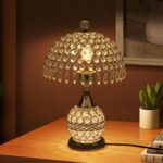 Crystal Table Lamp Light with Crystal Shade, LED Desk Lamp with Plug in Cord Lux... - Image 3