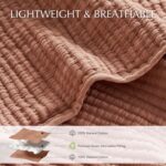 EVERGRACEHOME Cotton Coverlet Set Full Queen Size 3 Pieces, Lightweight Soft Rib... - Image 4