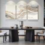 AVECCO 3 Pieces Gold Wave Abstract Wall Art, Modern Pictures Canvas Stylish Wall... - Image 4