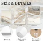 AVECCO 3 Pieces Gold Wave Abstract Wall Art, Modern Pictures Canvas Stylish Wall... - Image 7