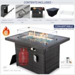 BULEXYARD 13 Piece High Back Outdoor Furniture Sets with Fire Pit, Luxury Patio ... - Image 6