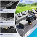 BULEXYARD 13 Piece High Back Outdoor Furniture Sets with Fire Pit, Luxury Patio ... - Image 8