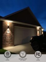 LEONLITE Modern Outdoor Cylinder Wall Lights 12", Up and Down Porch Patio Lights... - Image 3