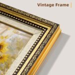 HappyHapi 5x7 Picture Frame, Vintage Picture Frames for Wall or Tabletop Display... - Image 3