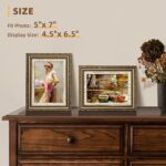 HappyHapi 5x7 Picture Frame, Vintage Picture Frames for Wall or Tabletop Display... - Image 4