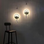 Comtelek 2pcs Artificial Hanging Plants with Lights Fake Succulents Plant in Pot... - Image 5