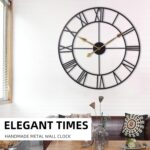 INFINITY TIME 30 Inch Wall Clocks for Living Room Decor, Oversized Modern Black ... - Image 9