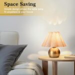 Gold Small Bedside Table Lamp for Bedroom, Brass Gold Bedroom Lamps for Nightsta... - Image 5