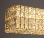 40 Inch Glam Crystal Chandelier Modern Dimmable Crystal Chandeliers LED Rectangu... - Image 6