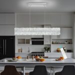 40 Inch Glam Crystal Chandelier Modern Dimmable Crystal Chandeliers LED Rectangu... - Image 8