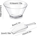 Sawysine 24 Pcs Plastic Clear Serving Bowls with Kitchen Plastic Scoops Salad Se... - Image 3