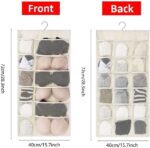 Closet Hanging Organizer with Mesh Pockets & Rotating Metal Hanger,Dual Sided Wa... - Image 4